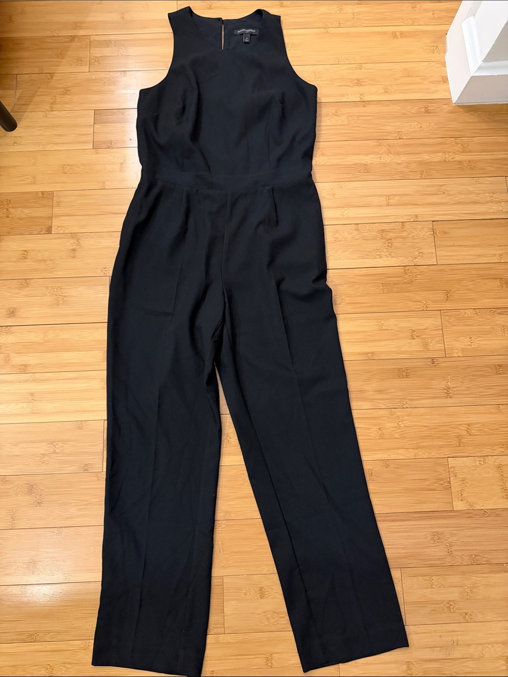 Banana Republic Black Sleeveless Tailored Jumpsuit